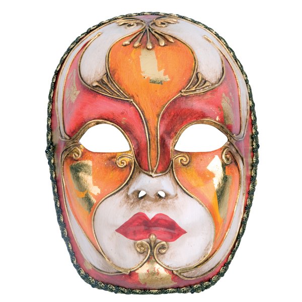Αποκριάτικη Μάσκα Βen Paper Mache, Πορτοκαλί